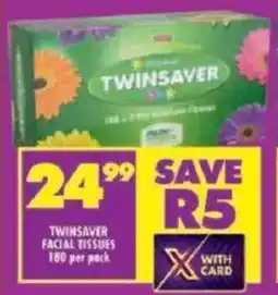 Shoprite Twinsaver facial tissues offer