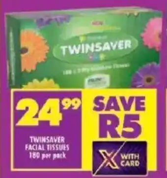 Shoprite Twinsaver facial tissues offer