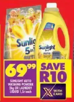 Shoprite Sunlight auto washing powder or laundry liquid offer