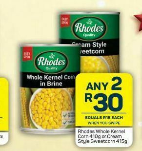 Pick n Pay Hypermarket Rhodes sweetcorn 2 offer