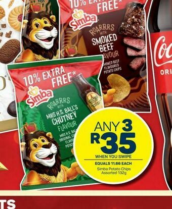 Pick n Pay Hypermarket Simba potato chips 3 offer