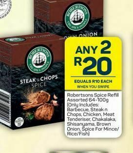 Pick n Pay Hypermarket Robertsons spice envelopes 2 offer