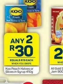 Pick n Pay Hypermarket Koo peaches in syrup 2 offer