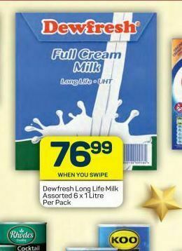Pick n Pay Hypermarket Dewfresh milk offer