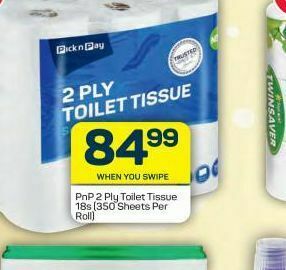 Pick n Pay Hypermarket Pnp toilet paper offer