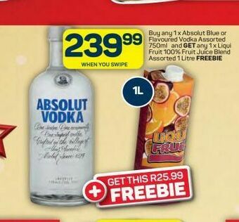 Pick n Pay Hypermarket Absolut vodka offer