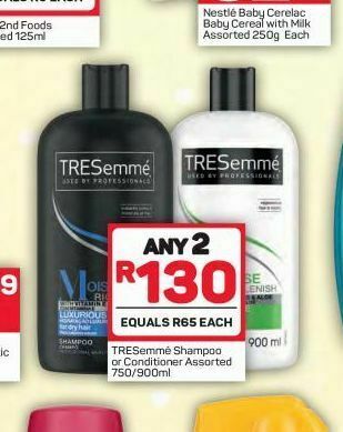 Pick n Pay Hypermarket Tresemmé shampoo or conditioner 2 offer