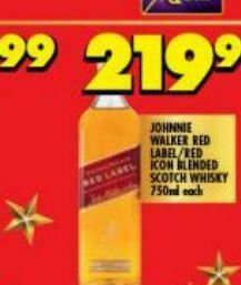 Shoprite Liquor Johnnie walker red label blended scotch whisky offer