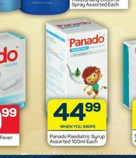Pick n Pay Hypermarket Panado syrup offer