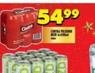 Shoprite Liquor Cintra beer offer