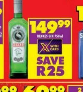 Shoprite Liquor Hewkes gin offer