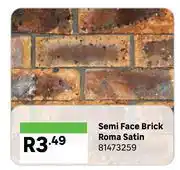 Leroy Merlin Roma Satin Semi Face Brick 81473259 offer