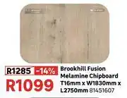Leroy Merlin Brookhill Fusion Melamine Chipboard T16mm x W1830mm x L2750mm 81451607 offer