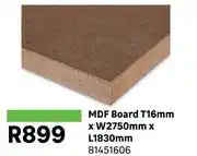 Leroy Merlin MDF Board T16mm x W2750mm x L1830mm 81451606 offer
