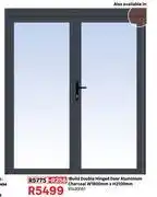 Leroy Merlin Ibuild Aluminium Charcoal Double Hinged Door W1800mm x H2100mm 81489161 offer