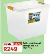 Leroy Merlin Addis 70L Clearly Neat Storage Box 81432124 offer
