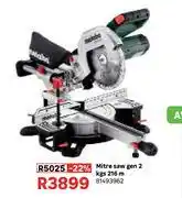 Leroy Merlin Metabo 216m Gen 2 Kgs Mitre Saw 81493962 offer