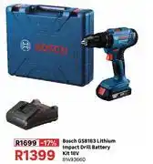 Leroy Merlin Bosch 18V GSB183 Lithium Impact Drill Battery Kit 81493660 offer