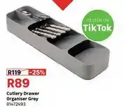 Leroy Merlin Cutlery Drawer Organiser Grey 81472493 offer