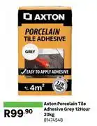 Leroy Merlin Axton Porcelain Tile Adhesive Grey 12 Hour 81474548-20Kg offer