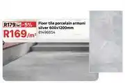Leroy Merlin Floor Tile Porcelain Armani Silver 600 x 1200mm 81496854-Per Sqm offer