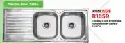 Leroy Merlin Cam Drop In Sink DC1248L-Deb 1200 x 480mm 90 Waste SS 81499744 offer