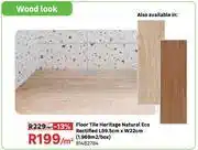 Leroy Merlin Floor Tile Heritage Natural Eco Rectified L89.5cm x W22cm (1.969 Sqm/Box) 81482784-Per Sqm offer