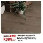 Leroy Merlin Artens Laminate Flooring Intenso W/R Berwick L125.7cm x W19.2 x 10mm (1.689 Sqm/Box) 81484247-Per Sq offer