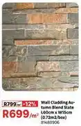 Leroy Merlin Wall Cladding Autumn Blend Slate L60cm x W15cm (0.72 Sqm/Box) 81488906-Per Sqm offer