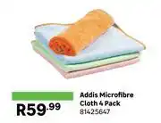 Leroy Merlin Addis Microfibre Cloth (4 Pack) 81425647 offer