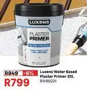 Leroy Merlin Luxens Water Based Plaster Primer 81490221-20Ltr offer