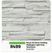 Leroy Merlin Rasch 3D Stone Cladding Wallpaper (Light Grey) 10m X 53cm 81462129 offer
