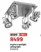 Leroy Merlin Inspire 4 Spotlight Ceiling Light 81483416 offer