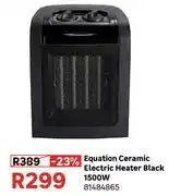Leroy Merlin Equation Ceramic Electric Heater (Black) 1500W 81484865 offer