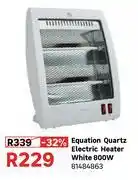 Leroy Merlin Equation Quartz Electric Heater (White) 800W 81484863 offer