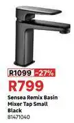 Leroy Merlin Sensea Remix Basin Mixer Tap (Small) Black 81471040 offer