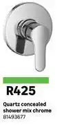 Leroy Merlin Quartz Concealed Shower Mix (Chrome) 81493677 offer