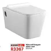Leroy Merlin Bijiou Wall Hung Pan (Opale + Seat) 81431791 offer