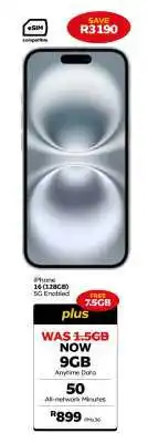 MTN iPhone 16 (128GB) offer