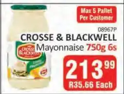 KitKat Cash and Carry Crosse & Blackwell Mayonnaise 750g 6s offer