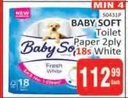 KitKat Cash and Carry BABY SOFT Toilet Paper 2ply 18s White offer