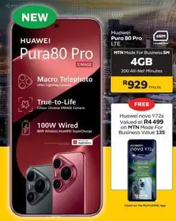 MTN Huawei Pura 80 Pro LTE offer