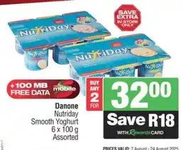 Spar Danone Nutridray Smooth Yoghurt offer