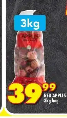 Shoprite RED APPLES 3kg bag offer
