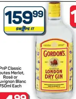 Pick n Pay Hypermarket Gordon's London Dry Gin offer