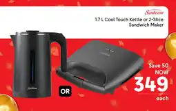 Makro Sunbeam Cool Touch Kettle or 2-Slice Sandwich Maker offer