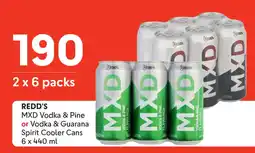 REDD'S MXD Vodka & Pine or Vodka & Guarana Spirit Cooler Cans
