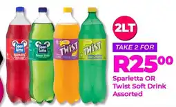 Take 'n Pay Sparletta OR Twist Soft Drink Assorted offer