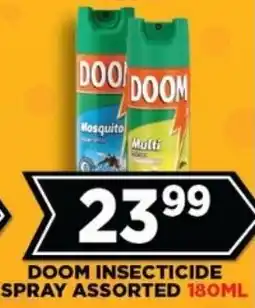 Goal Supermarket Doom insecticide spray assorted offer