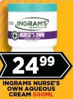 Goal Supermarket Ingrams nurse's own aqueous cream offer